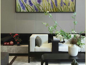 純手繪橫幅裝飾油畫薰衣草圖片下載 植物花卉裝飾畫大全 北歐裝飾畫編號(hào) 18618559